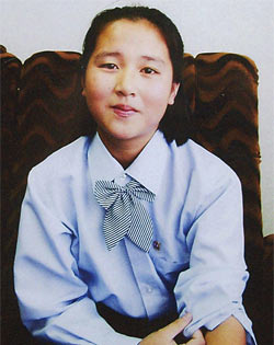2002년 10월 24일 평양에서 일본 외신과 인터뷰를 한 메구미의 딸 김은경. ⓒphoto AP