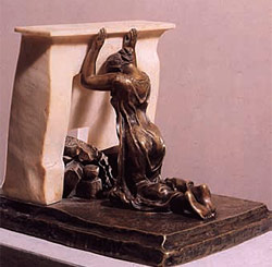 ‘벽난로가에서의 꿈’ 1898년, 이 조각이 마치 15년 후 몽드베르그에서의 카미유 자신의 운명(혹독한 추위에 지나치게 떨고 있는)을 예고하는 듯하다.
