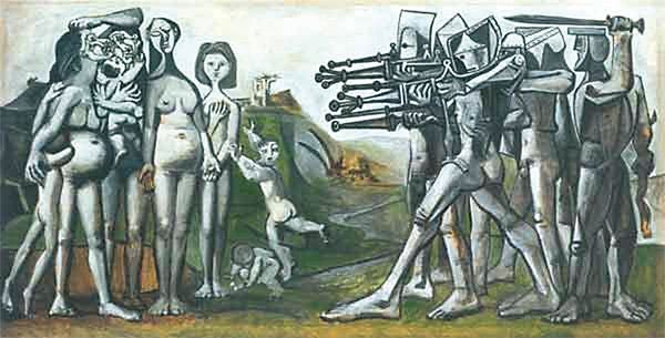 피카소의 1951년 작품 ‘한국에서의 학살’.
