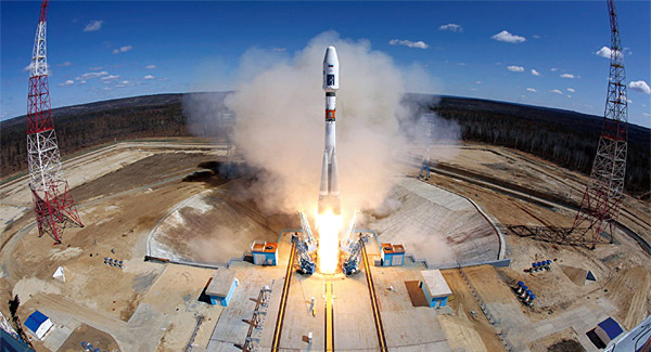보스토치니 우주기지에서 소유즈 로켓이 발사되고 있다. ⓒphoto 러시아연방우주국