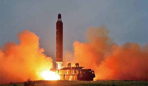 북한이 지난 6월 22일 쏘아올린 무수단 미사일. 북한에서는 ‘화성’으로 부르기 시작했다. ⓒphoto 연합