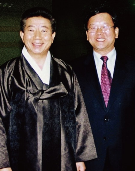 김부겸 블로그에 있는 노무현 전 대통령과 함께 찍은 사진.