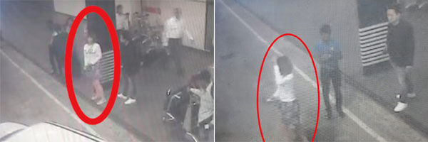 지난 2월 13일 말레이시아 쿠알라룸푸르공항에서 김정남을 독살한 것으로 보이는 여성. 현지 매체 더스타가 공항 CCTV에 포착된 여성 동영상을 입수해 보도한 것이다. ⓒphoto 더스타 영상 캡처·뉴시스