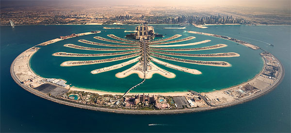하이화다오의 벤치마킹 대상인 UAE 두바이의 인공섬 ‘팜 주메이라’.
