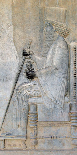 페르세폴리스에 있는 다리우스 대왕 부조.