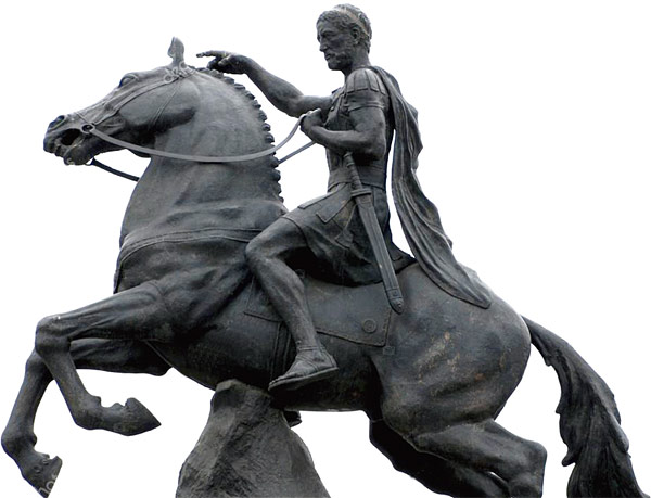 마케도니아에 있는 ‘필립 2세’ 동상.