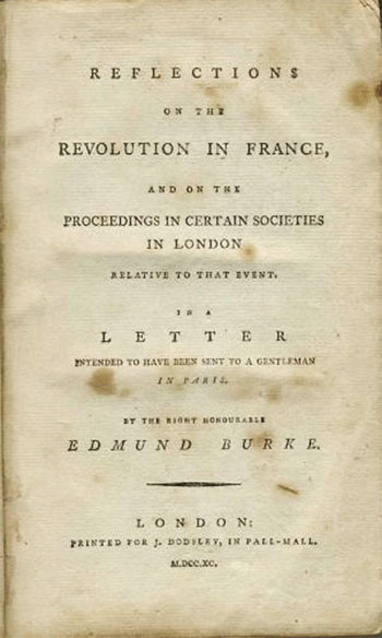 ‘프랑스혁명에 관한 성찰’ 초판