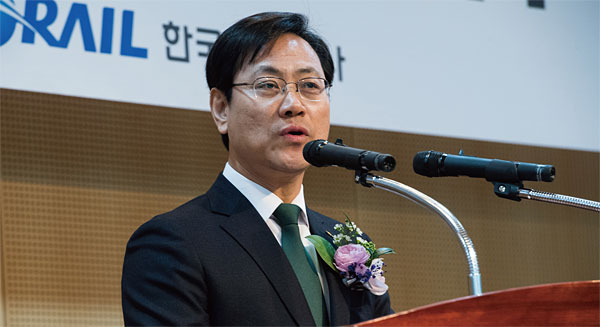 지난 2월 6일 대전 코레일 본사에서 취임식을 가진 오영식 신임 사장. ⓒphoto 코레일