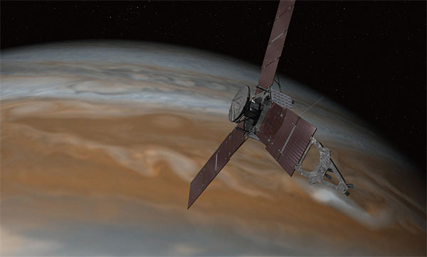 2016년 7월 4일 목성에 도착한 탐사선 ‘주노’. ⓒphoto NASA