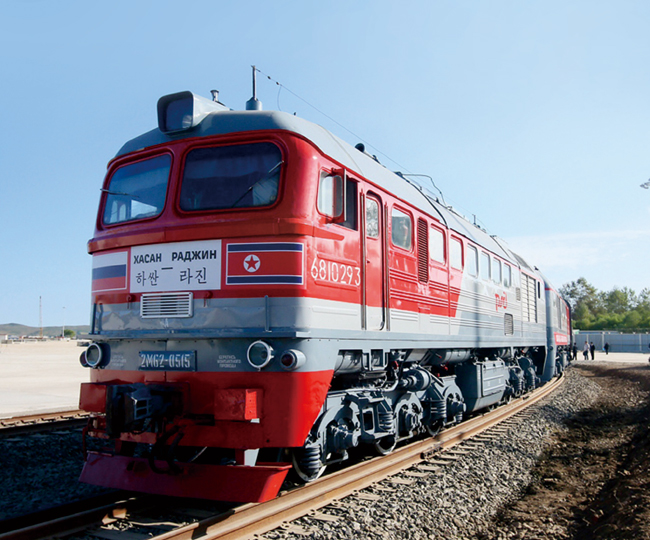 북한의 나진과 러시아의 하산을 오가는 열차. ⓒphoto 러시아 철도공사