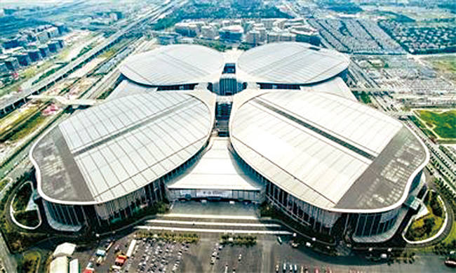 중국 최대 컨벤션센터 상하이 국가회전중심. ⓒphoto 바이두