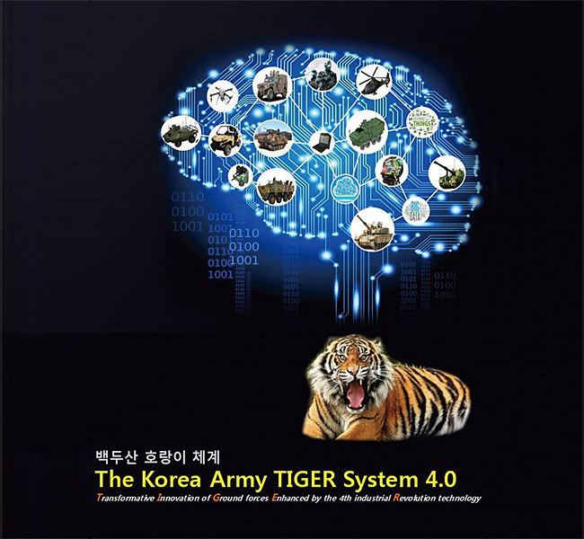 육군 ‘백두산 호랑이 4.0 체계’ 개념도. 인공지능(AI)을 활용해 센서와 기동부대, 타격수단을 유기적으로 연결한 지상전투체계다.