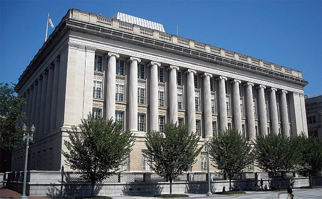 미 재무부의 해외자산통제실(OFAC)이 있는 건물 모습. ⓒphoto 위키피디아