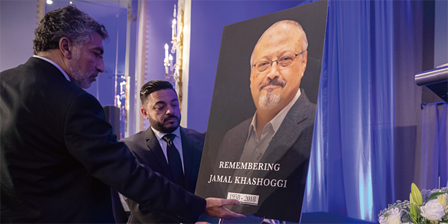 지난 10월 2일 워싱턴에서 열린 사우디 반체제 언론인 자말 카슈끄지 추모식. ⓒphoto 뉴시스