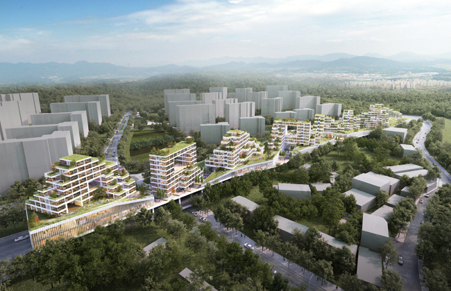 서울시가 공개한 북부간선도로의 ‘공중주택’ 상상도.