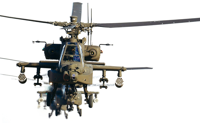 해병대 상륙공격헬기 후보기종 중의 하나인 미 보잉사 AH-64E 아파치 가디언 공격헬기.