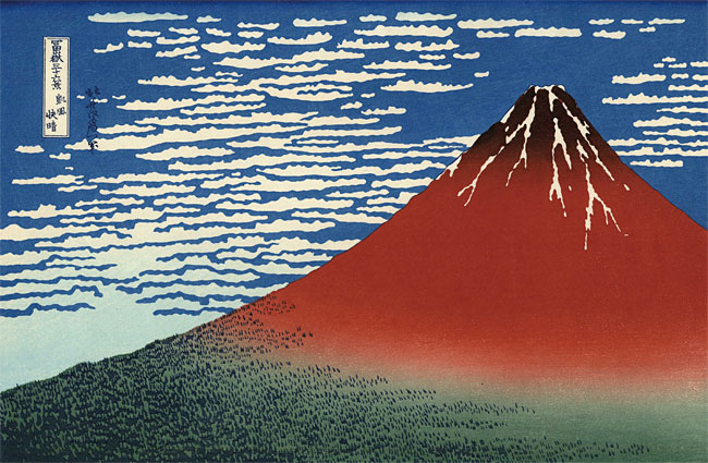 가쓰시카 호쿠사이, ‘후지산 46경(富岳四十六景)’ 중 ‘2경’, 1832년