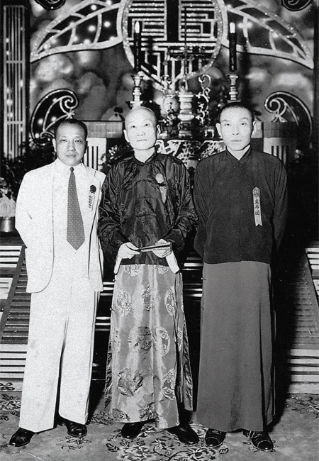 상하이 청방의 3대 두목. (왼쪽부터) 황진룽, 장샤오린, 두웨성. ⓒphoto 바이두