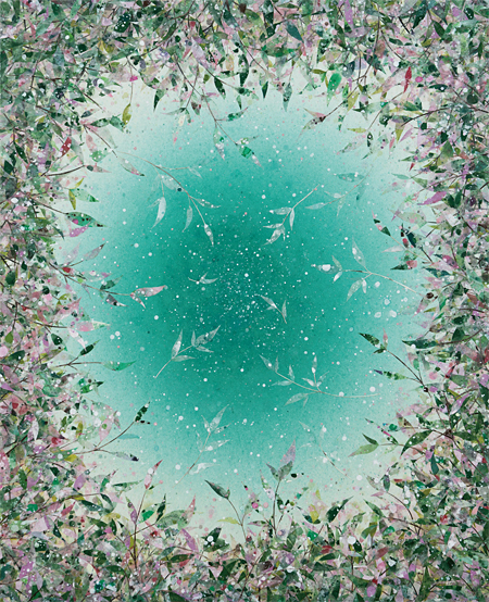 조재임. ‘바람숲’. 65×53cm. 채색한지에 수간안료. 2018