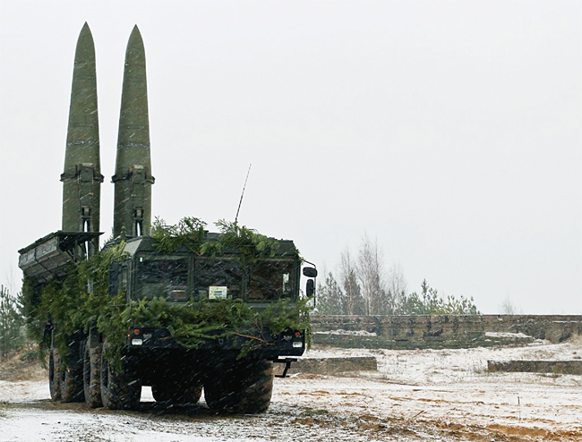러시아가 칼리닌그라드에 실전배치한 이스칸데르-M 미사일. ⓒphoto mil. ru.
