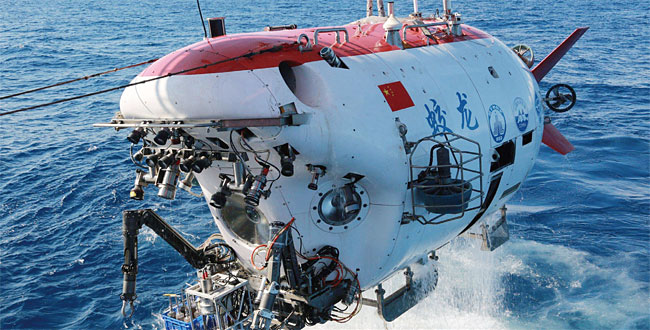 중국선박중공(북선) 산하 연구소가 개발한 심해 유인잠수함 ‘교룡호’. ⓒphoto 바이두
