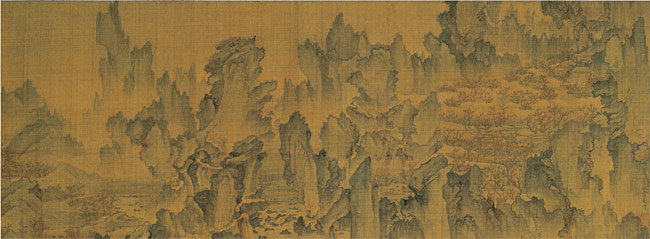 안견. ‘몽유도원’. 1447년. 비단에 연한색. 38.7×106.5㎝. 일본 덴리대 도서관