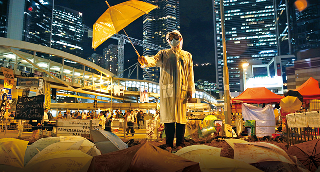 2014년 홍콩 우산혁명 ⓒphoto  AP·뉴시스