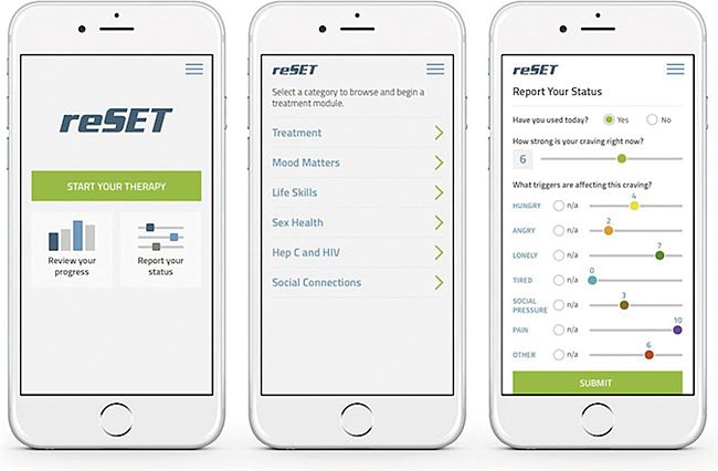 최근 미국식품의약국이 처방을 승인한 ‘페어스 리셋 앱’. 약물남용 치료에 초점을 맞춘 최초의 디지털 치료 프로그램이다.