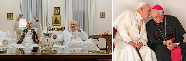 영화 ‘두 교황’의 장면.