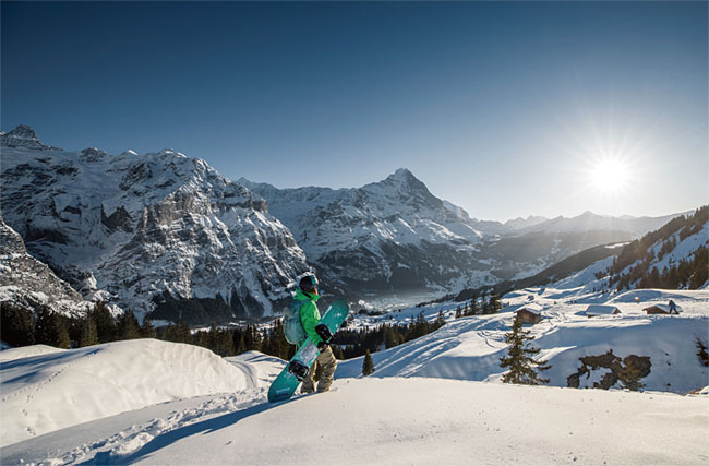 스위스 융프라우 지역에서 가족 스키어들이 즐기기 좋은 피르스트~그린델발트 구간. ⓒphoto 융프라우철도