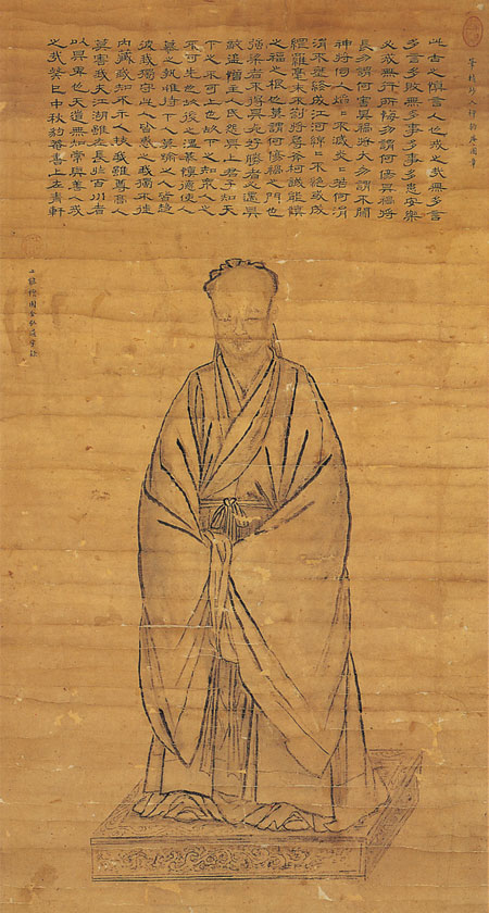 김홍도, ‘신언인도(愼言人圖)’, 1773년, 종이에 먹, 114.8×57.6㎝, 국립중앙박물관
