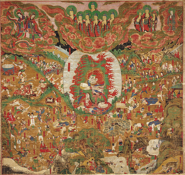 ‘감로도(甘露圖)’. 18세기 중엽. 비단에 채색. 200.7×193㎝. 국립중앙박물관