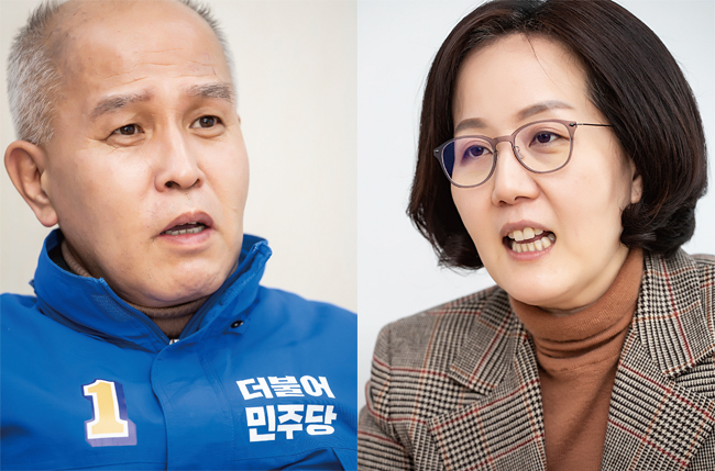 (좌) 더불어민주당 이용우 후보. (우) 미래통합당 김현아 후보. ⓒphoto 이신영 영상미디어 기자