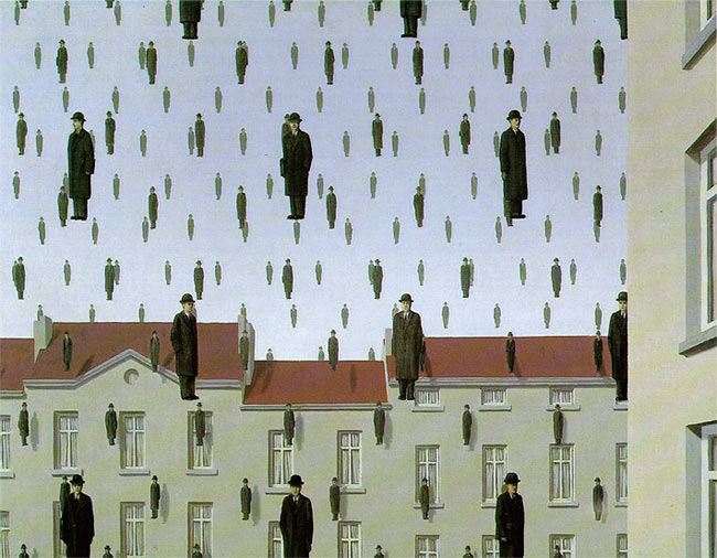벨기에 초현실주의 화가 르네 마그리트의 작품 ‘골콩드’.