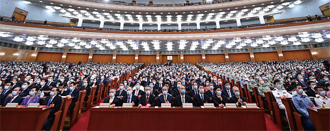 지난 5월 28일 베이징 인민대회당에서 열린 제13기 전인대 제3차 전체회의 폐막식. ⓒphoto 뉴시스