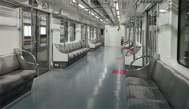 지난 9월 1일 낮 시간대 경기도 하남시 하남풍산역에 도착한 서울지하철 5호선 열차가 텅 비어 있다. ⓒphoto 이동훈