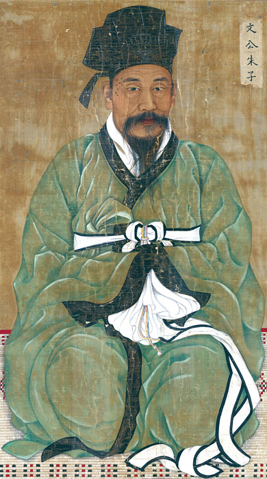 채용신. ‘주자초상(朱子肖像)’. 1914년. 비단에 색. 110.2×65㎝. 경상대도서관