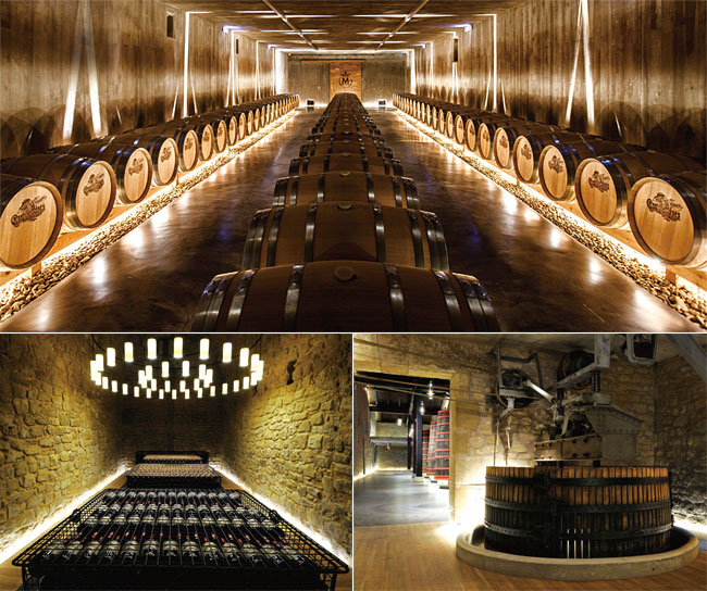 마르케스 데 무리에타의 와인 숙성실. 미국산 오크배럴을 통해 숙성해 연간 7500케이스(9만병)를 생산한다.