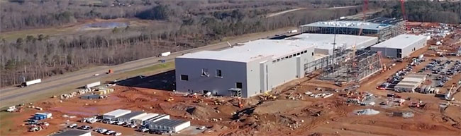 SK가 3조원을 투자해 미국 조지아주에 짓고 있는 배터리 공장 전경. ⓒphoto SK