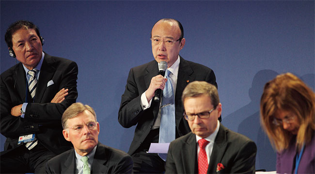 2011년 G20 비즈니스서밋에 참석한 김승연 회장.