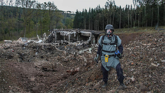 2014년 폭발사건이 벌어진 체코 북부 모라비아 지방 브르베티체의 탄약고 터. 대형 폭발로 초토화돼 복구에 7년이나 걸렸다. ⓒphoto rferl.org