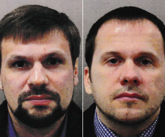 루슬란 보시로프와 알렉산드르 페트로프(오른쪽)라는 가명으로 된 위장 여권을 사용한 체코 탄약고 폭파사건의 범인들. 영국에서 벌어진 스크리팔 독살사건 당시에도 이 가짜 여권이 사용됐다. ⓒphoto dw.org