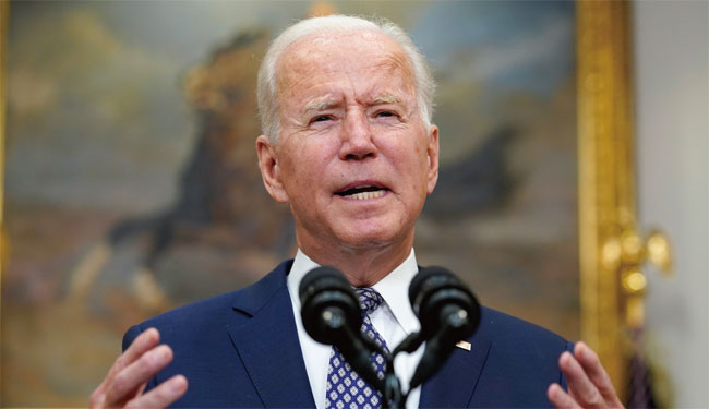 바이든 미 대통령이 지난 8월 24일 백악관에서 아프가니스탄 사태에 대해 연설하고 있다. ⓒphoto 뉴시스
