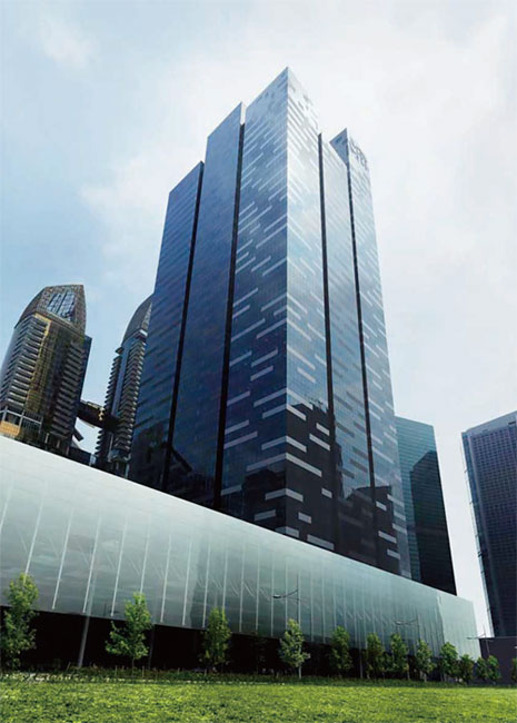 싱가포르 도심 개발의 대표적 사례인 아시아스퀘어 빌딩. ⓒphoto a-architect.com