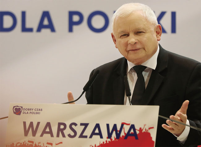 폴란드의 사실상 실권자인 ‘법과 정의당(PiS)’의 야로슬라프 카친스키 의장. ⓒphoto 뉴시스