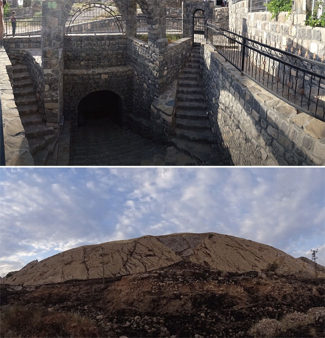 터키 담라르카 주디산 근처에 있는 티무르 유적지. 위쪽이 티무르 군대가 사용했던 우물이고, 아래쪽은 ‘티무르의 발톱’이라고 불리는 언덕이다. ‘티무르의 발톱’은 티무르 군대가 저승사자처럼 휩쓸고 간 흔적으로 알려져 있다.