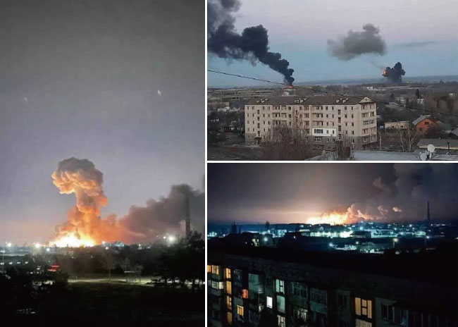지난 2월 24일 시작된 러시아군의 공격으로 우크라이나 주요 도시들이 불타고 있다. ⓒphoto 트위터
