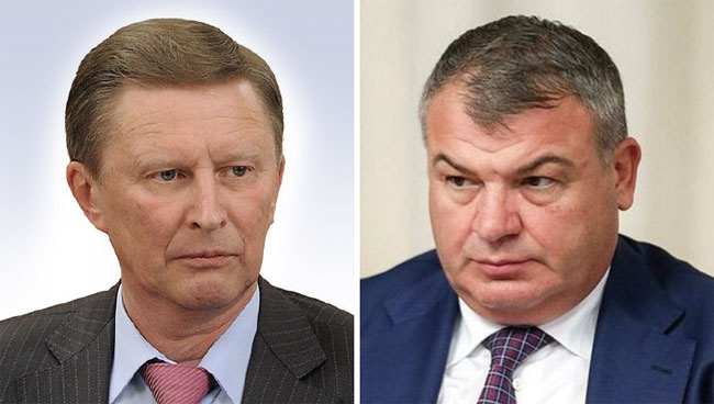 세르게이 이바노프(왼쪽)와 아나톨리 세르듀코프 전 국방장관. ⓒphoto 위키피디아