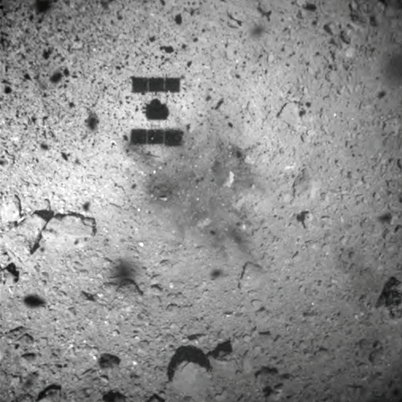 A superfície do asteróide Ryugu por Hayabusa2. Notícias fotográficas