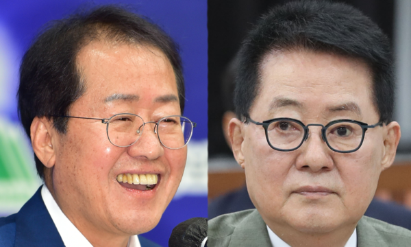 홍준표 대구시장(좌)과 박지원 전 국정원장(우). photo 뉴시스